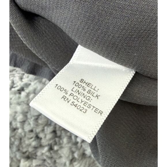 Banana Republic Womens Top SP Gray Solid Blouse Shirt Sleeveless Silk Casual - Picture 6 of 6